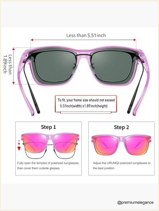 Oversized Polarized Sunglasses Fit Over Glasses UV400 Protection Men Women main image 5